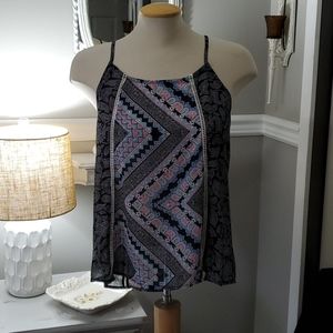 Beautiful miti-colored flowy tank size M